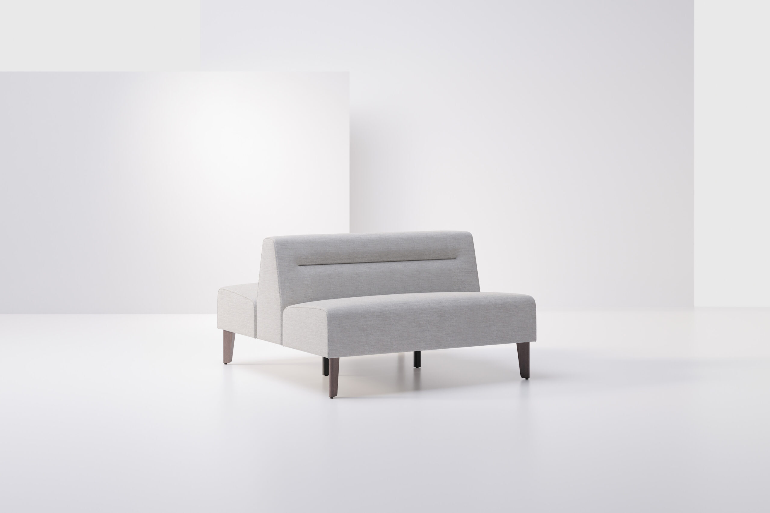 Avila Fluted Double Sided Sofa Right Angled View