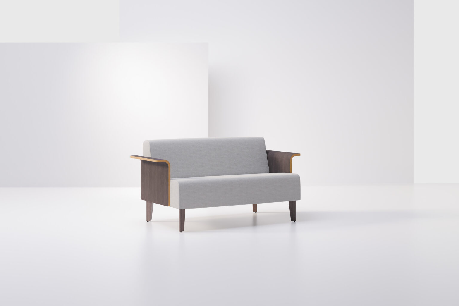 Avila Sofa with Molded Wood Arms Product Image 1